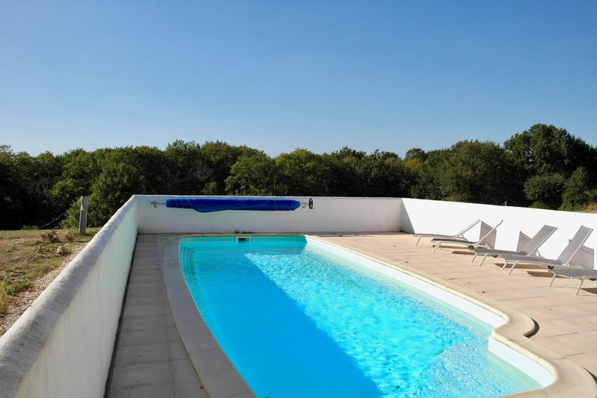 Maison De Campagne Pour 6 Avec Piscine Commequiers Buitenkant foto